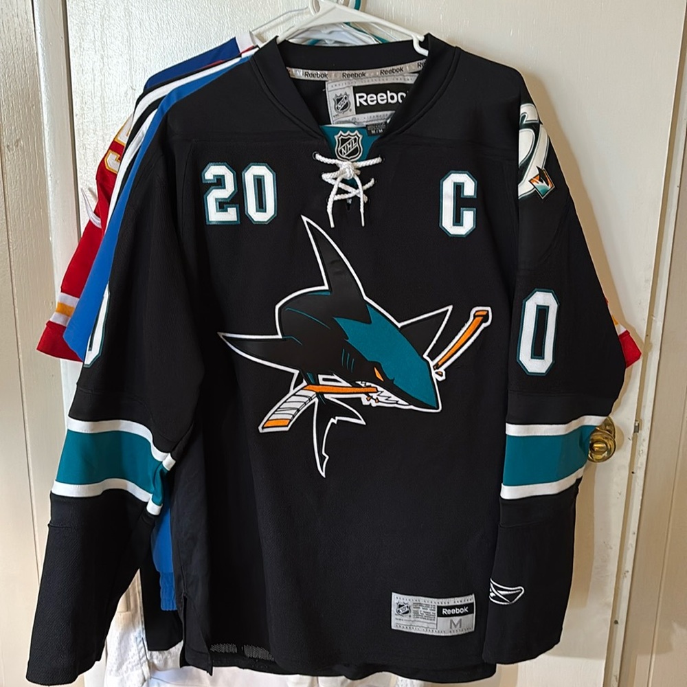 San José Sharks #20 Jersey Size Medium men